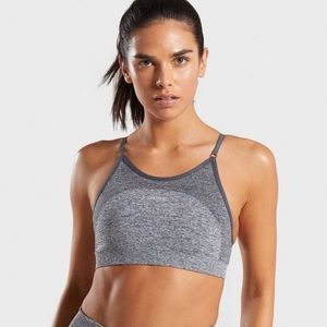 Gymshark Flex Strappy Sports Bra - Grey/Pink 
Small